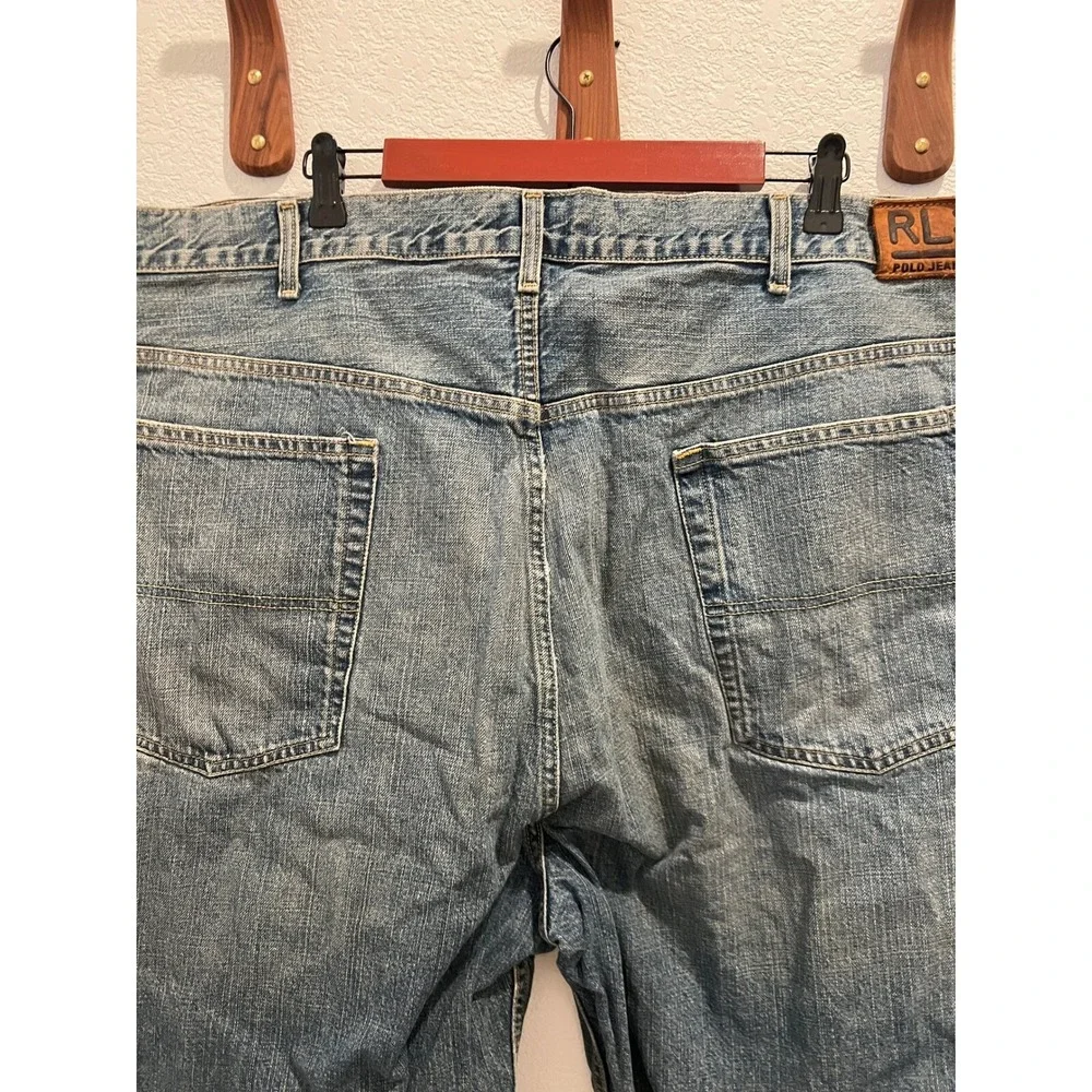Vintage Polo Jeans Co. Jeans Mens 50x30 Loose Fit Straight Streetwear Denim Blue